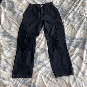 PACSUN black cargo mom jeans